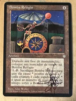 MTG ARTIST PROOF Portuguese Time Bomb AP Sketch Amy WEBER Magic - Image 2