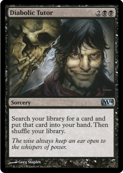 Diabolic Tutor 95/249 2014 Core Set MTG Uncommon - Image 1