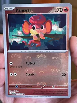 POKEMON PANSEAR #014/086 COMMON MASTER BALL WHITE FLARE REVERSE HOLOFOIL NM CARD - Image 1