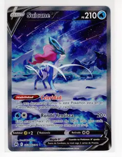 ~ESP~ SPANISH Suicune V GG38 Crown Zenith Pokemon Card (LB3) - Image 1