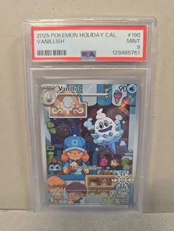 2025 POKEMON HOLIDAY CALENDAR #190 VANILLISH PSA 9 - Image 1