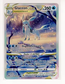~ESP~ SPANISH Glaceon V ASTRO GG40 Crown Zenith Pokemon Card (LB3) - Image 1