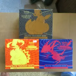 3 POKEMON ETB's-SWORD & SHIELD-SHINING FATES-VIVID VOLTAGE-ALL FACTORY SEALED - Image 1