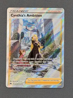 Pokemon Cynthia’s Ambition GG60/GG70 Trainer Gallery Full Art - Crown Zenith -NM - Image 1