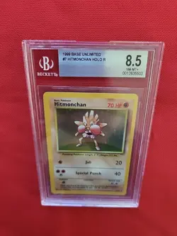 Pokemon: Hitmonchan #7/102 Base Set Unlimited 1999 WOTC - Vintage BGS 8.5 - Image 5