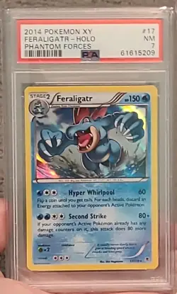 Pokemon’s TCG ~ 2014 Feraligatr Phantom Forces 17/119 PSA 7 Near Mint Condition! - Image 1