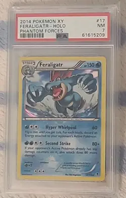 Pokemon’s TCG ~ 2014 Feraligatr Phantom Forces 17/119 PSA 7 Near Mint Condition! - Image 4