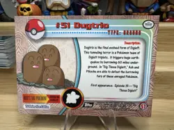 Dugtrio #51 Topps Pokemon TV Animation Edition - Image 3