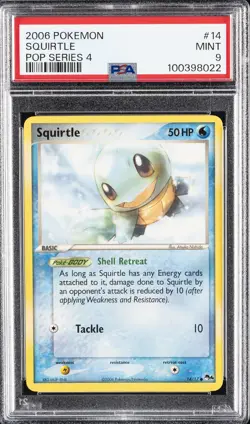 2006 POKEMON POP SER 4 #14 SQUIRTLE PSA 9 - Image 1