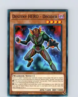 Yu-Gi-Oh TCG Destiny HERO - Decider LEHD-ENA12 1st Edition Common Card NM - Image 1