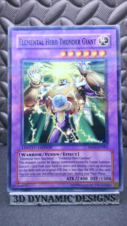 | Yugioh Elemental Hero Thunder Giant MF01-EN001 Parallel Rare Mattel NM- 🔥 | - Image 1