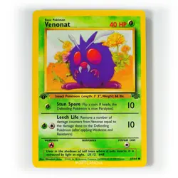 Pokemon - Venonat - 1st Edition - Non Holo - 63/64 - Jungle - Common Card - Image 1