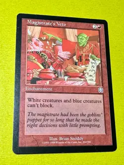 Magistrate's Veto 1999 Mercadian Masques Magic Cards -NM, FREE SHIPPING - Image 1