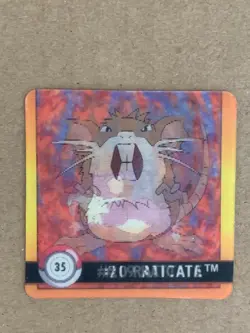 Pokemon Card 1999 Action Flipz Premier Edition Holo Rattata/Raticate 35. - Image 1
