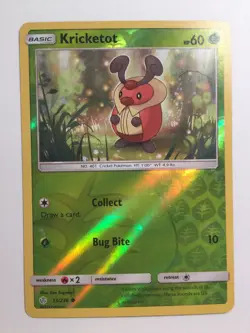 Pokemon Card Cosmic Eclipse Reverse Holo Kricketot 13/236. FREE SHIPPING! - Image 1