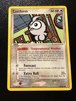 Pokemon Card EX HIdden Legends Castform 30/130. - Image 1