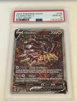 Giratina V Alt Art 186/196 Pokemon TCG Lost Origin English Card GEM MT PSA 10 - Image 1