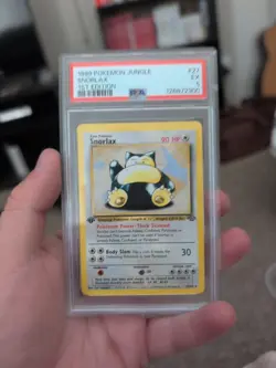 1999 Pokemon Snorlax 1st Edition Non-Holo Rare Jungle Card 27/64 PSA 5 - Image 1
