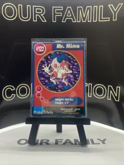 Mr. Mime #122 Pokemon The First Movie Promo Card PokeTrivia PERFORATED - Image 1
