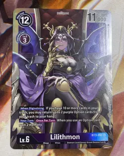 Digimon Card Game Lilithmon BT3-091 SR Foil - Image 1