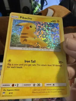 Pokemon TCG Pikachu 6/12 McDonalds 2019 Holo Promo Pokemon Card LP 67 - Image 1
