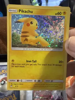 Pokemon TCG Pikachu 6/12 McDonalds 2019 Holo Promo Pokemon Card LP 67 - Image 2
