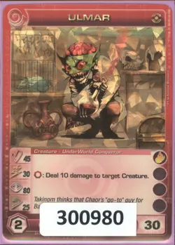 (300980) ULMAR 45/30/80/25/30 (3 Max Stats) SUPER RARE FOIL Chaotic Card - Image 1