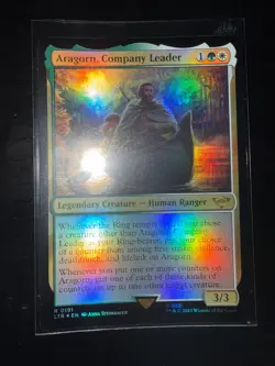 Aragorn, Company Leader (0191) R MTG The Lord of Rings FOIL - Image 1