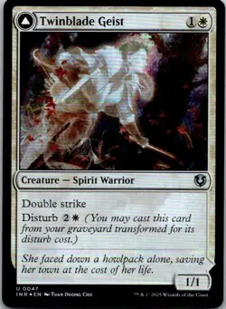 Twinblade Geist / Twinblade Invocation FOIL Innistrad Remastered MTG NM - Image 1