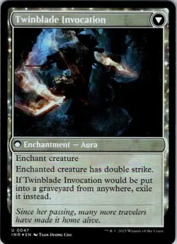 Twinblade Geist / Twinblade Invocation FOIL Innistrad Remastered MTG NM - Image 2
