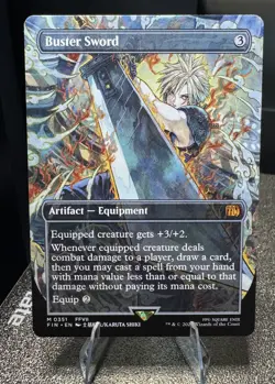 Buster Sword (Borderless) MTG:FIN #0351 NM Non-Holy - Free Shipping - Image 1