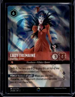 Disney Lorcana Rise of the Floodborn Lady Tremaine Enchanted 211/204 - Image 1