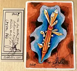 MTG ARTIST PROOF Revised Crystal Rod AP Sketch Art Amy WEBER Magic - Image 1