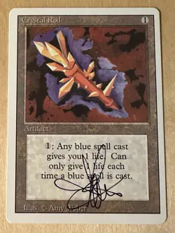 MTG ARTIST PROOF Revised Crystal Rod AP Sketch Art Amy WEBER Magic - Image 2