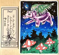 MTG ARTIST PROOF MTG WB Argothian Pixies AP Sketch Art Amy WEBER - Image 1