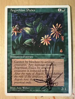 MTG ARTIST PROOF MTG WB Argothian Pixies AP Sketch Art Amy WEBER - Image 2