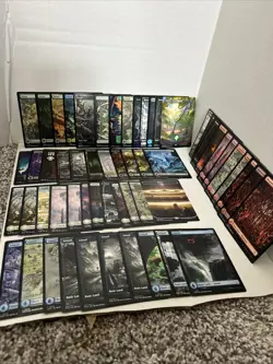 MTG Magic The Gathering Lot Of 57 Full Art Basic Land Mixed Sets NM Commander - Image 1