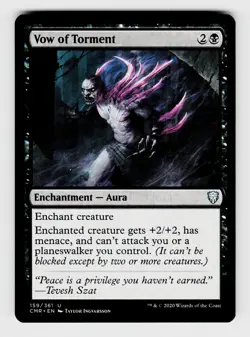 MTG, Commander Legends, Vow of Torment, Normal, No.159, U Enchantment - Aura - Image 1