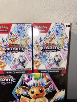 Pokemon TCG: Prismatic Evolutions Factory Sealed Surprise Box +3 Booster Bundles - Image 5