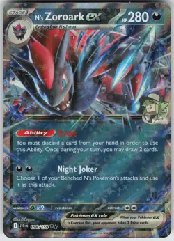 Pokemon N's Zoroark ex - 098/159 SV09: Journey Together Double Rare NM - Image 1