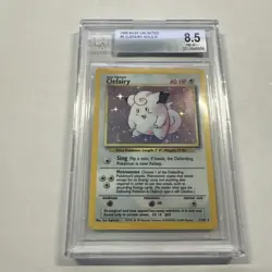 Clefairy Pokemon 1999 Base Set 5/102 Holo BGS 8.5 - Image 1