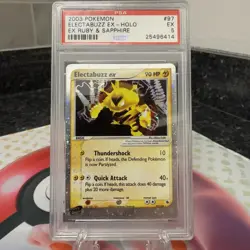 2003 Pokemon Ruby & Sapphire Electabuzz EX - Holo #97/109 PSA 5 EX - Image 1
