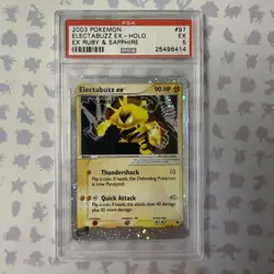 2003 Pokemon Ruby & Sapphire Electabuzz EX - Holo #97/109 PSA 5 EX - Image 5