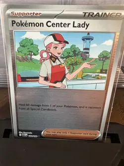 Pokemon Center Lady 123/132 Me01: Mega Evolution Reverse Holo - Image 1
