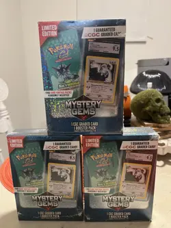 Pokemon 2025 Mystery Gems Limited Edition CGC 1 Graded Slab And 1 Booster Pack - Image 1