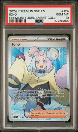 POKEMON IONO 124 BLACK STAR PROMO PREMIUM TOURNAMENT COLLECTION PSA 10 - Image 1