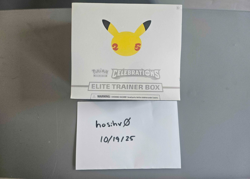Pokemon TCG: 25th Anniversary Celebrations Elite Trainer Box (2021) SEALED 820650809439 - Image 1