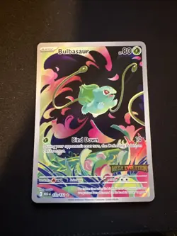 TCG Pokemon Bulbasaur 133/132 Mega Evolution Illustration Rare Holo Stamped NM - Image 1