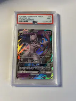 2017 POKEMON SUN & MOON SHINING LEGENDS 39/73 MEWTWO GX - PSA 9 - Image 1