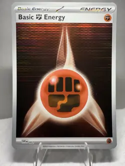 Basic Fighting Energy SVE022 Black Bolt White Flare Pokemon TCG Reverse Holo - Image 1